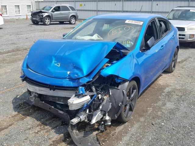 1C3CDFBB9FD435298 - 2015 DODGE DART SXT BLUE photo 2