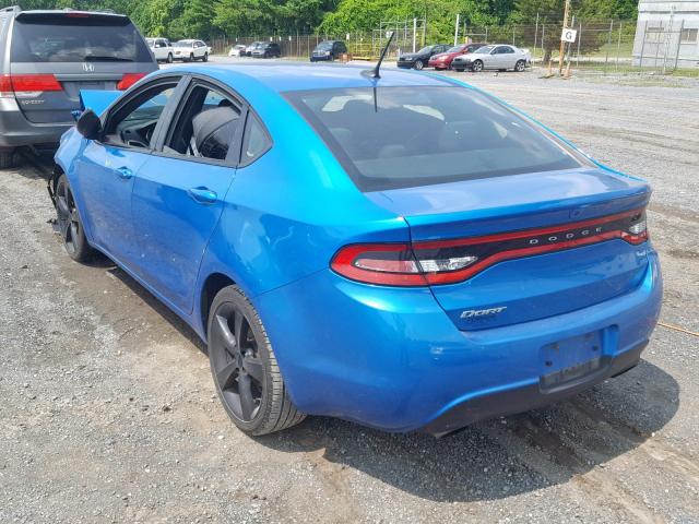 1C3CDFBB9FD435298 - 2015 DODGE DART SXT BLUE photo 3