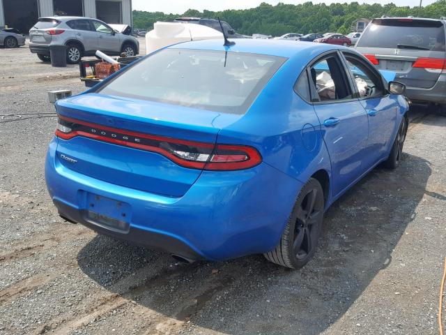 1C3CDFBB9FD435298 - 2015 DODGE DART SXT BLUE photo 4