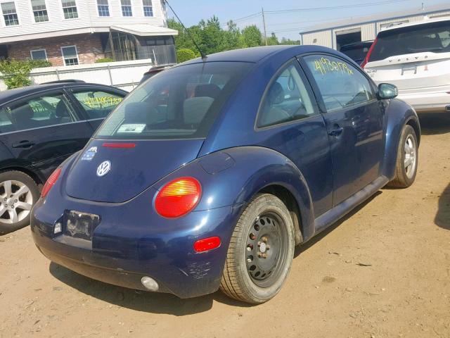 3VWBK31C24M405600 - 2004 VOLKSWAGEN NEW BEETLE BLUE photo 4