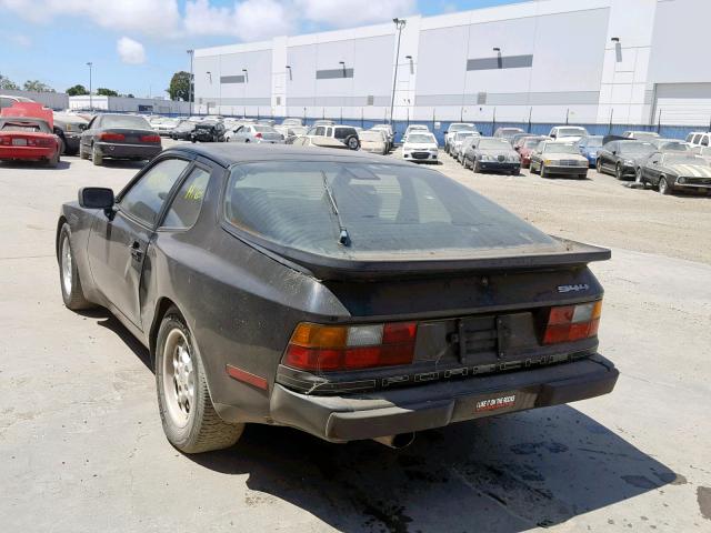 WP0AA0945GN458492 - 1986 PORSCHE 944 BLACK photo 3