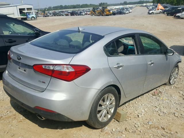 KNAFX4A86F5371920 - 2015 KIA FORTE EX BLUE photo 4