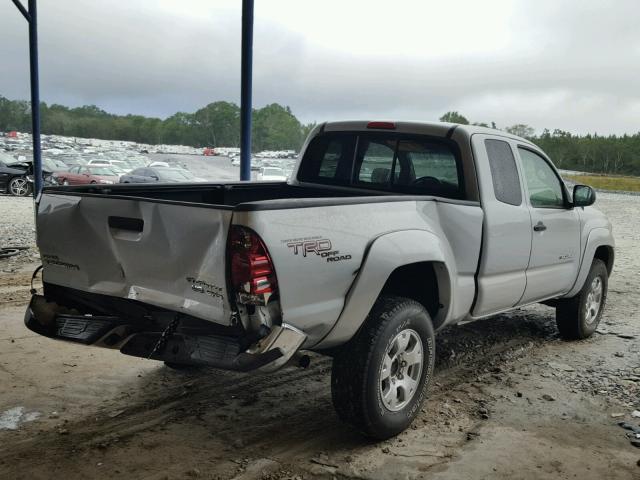 5TETU62N65Z121281 - 2005 TOYOTA TACOMA PRE SILVER photo 4