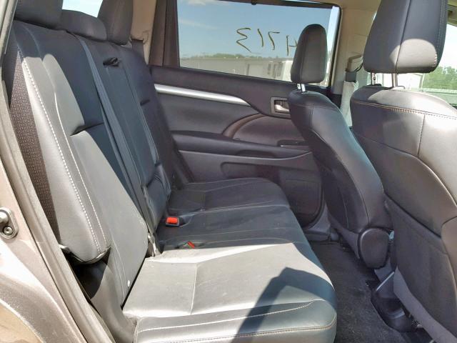 5TDKKRFH7FS046144 - 2015 TOYOTA HIGHLANDER GRAY photo 6