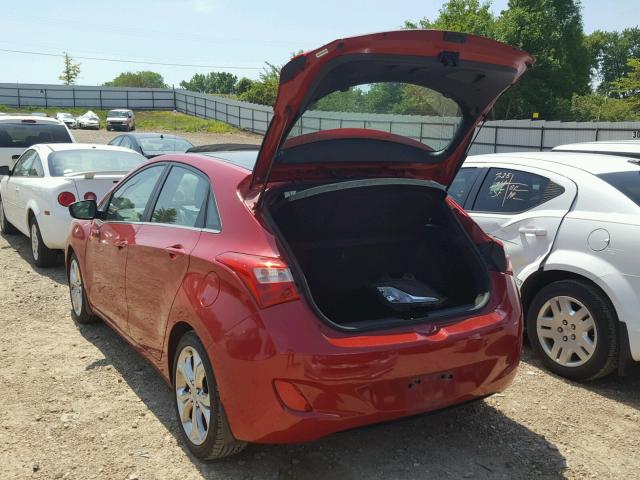 KMHD35LEXDU140869 - 2013 HYUNDAI ELANTRA GT RED photo 3