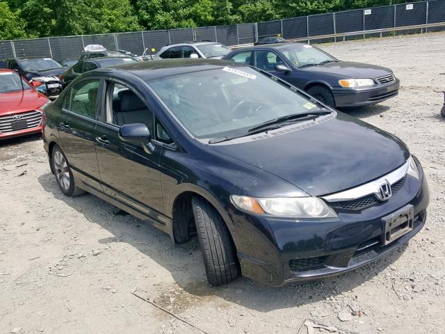 1HGFA16929L015258 - 2009 HONDA CIVIC EXL BLACK photo 1