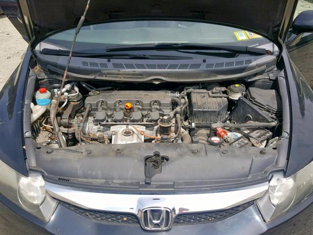 1HGFA16929L015258 - 2009 HONDA CIVIC EXL BLACK photo 7