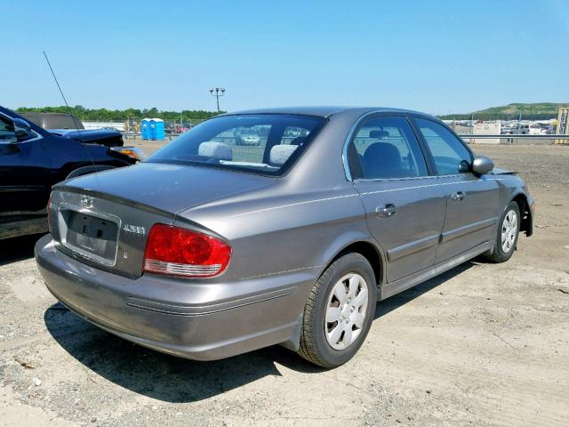 KMHWF25SX4A954765 - 2004 HYUNDAI SONATA GL GRAY photo 4