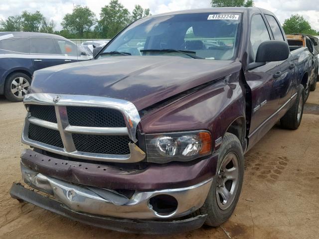 1D7HA18D84J120034 - 2004 DODGE RAM 1500 S PURPLE photo 2