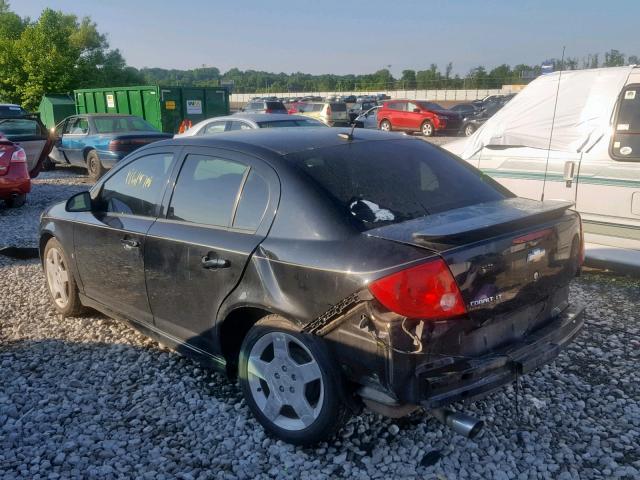 1G1AT58HX97144445 - 2009 CHEVROLET COBALT LT BLACK photo 3