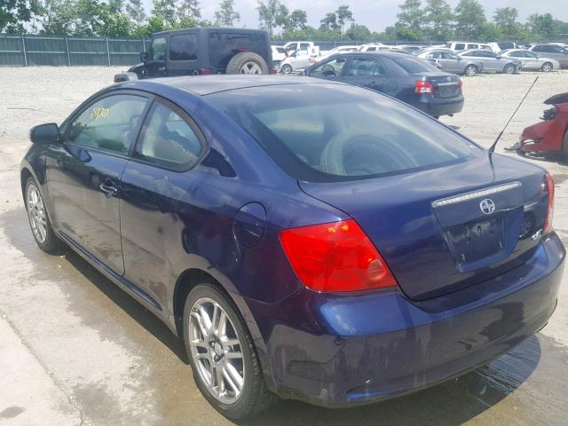 JTKDE177970163051 - 2007 TOYOTA SCION TC BLUE photo 3