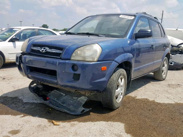 KM8JM12B96U376447 - 2006 HYUNDAI TUCSON GL BLUE photo 2