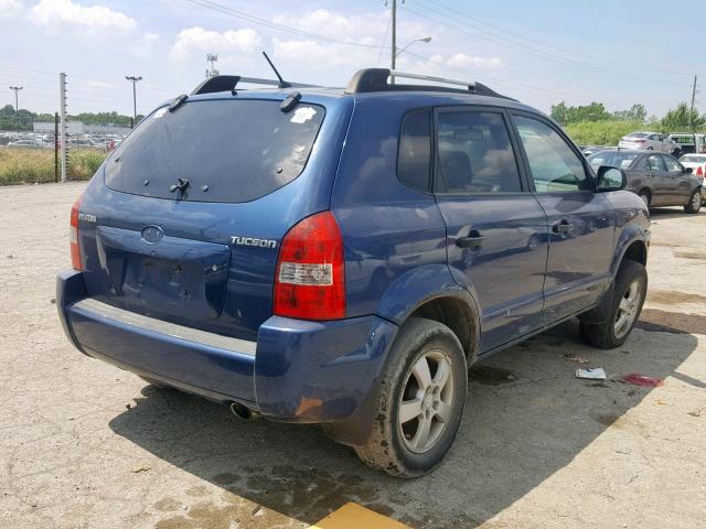 KM8JM12B96U376447 - 2006 HYUNDAI TUCSON GL BLUE photo 4