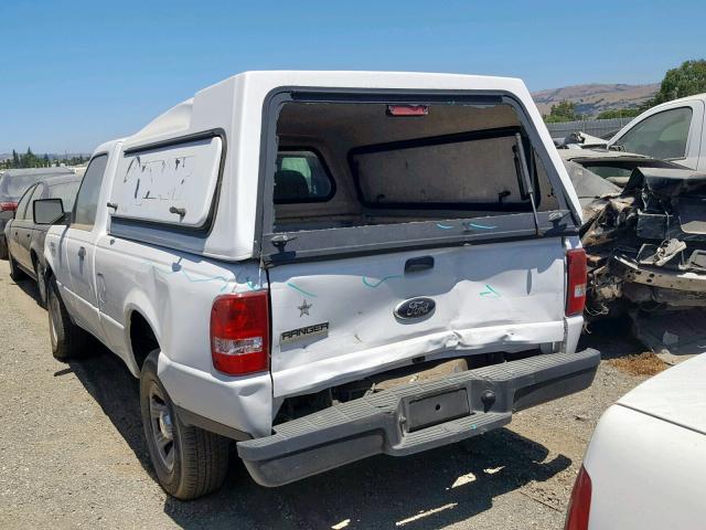 1FTYR10D18PA16485 - 2008 FORD RANGER WHITE photo 3