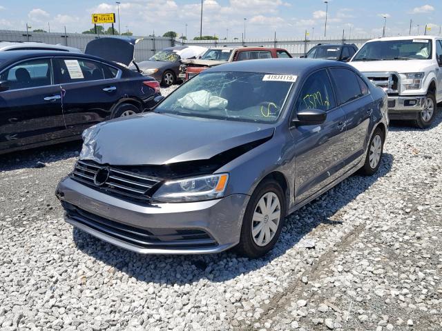 3VW2K7AJ6FM357334 - 2015 VOLKSWAGEN JETTA BASE SILVER photo 2