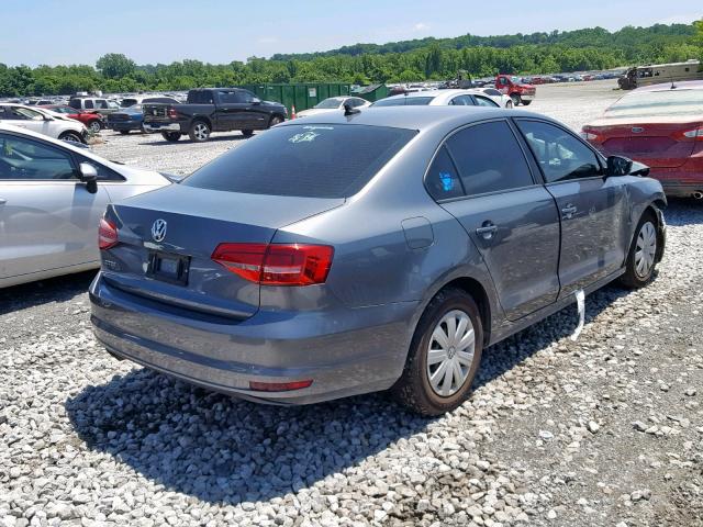 3VW2K7AJ6FM357334 - 2015 VOLKSWAGEN JETTA BASE SILVER photo 4