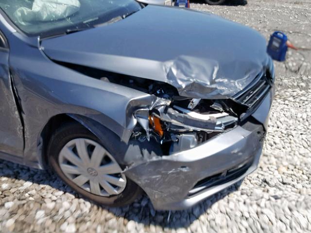 3VW2K7AJ6FM357334 - 2015 VOLKSWAGEN JETTA BASE SILVER photo 9