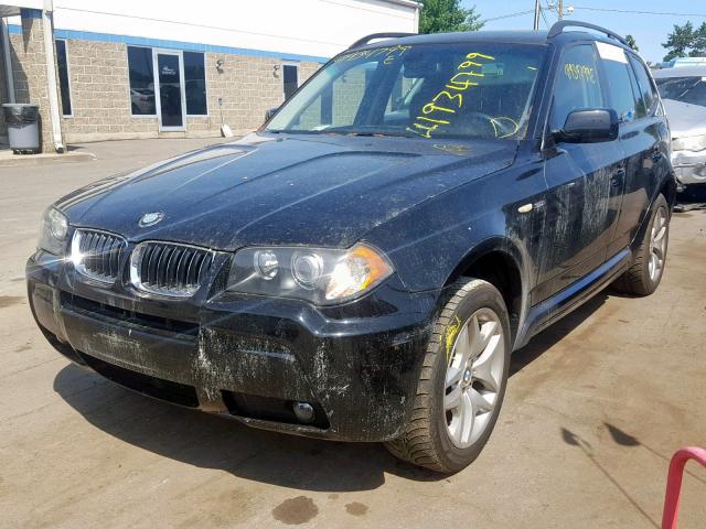 WBXPA934X6WG75946 - 2006 BMW X3 3.0I BLACK photo 2