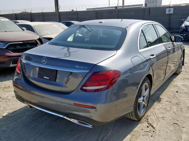 WDDZF4KB6HA204339 - 2017 MERCEDES-BENZ E 300 4MAT GRAY photo 4