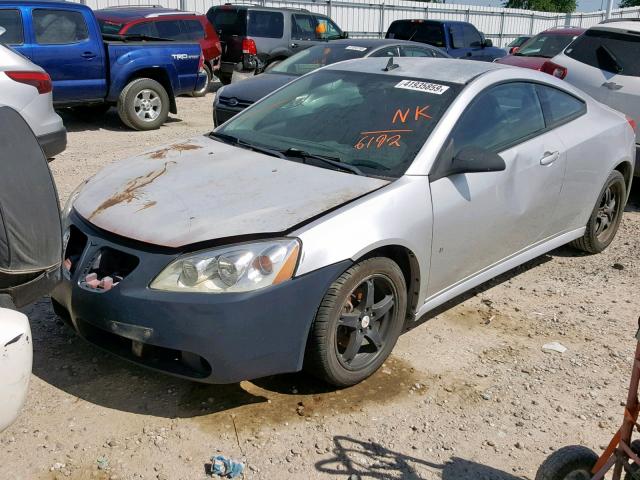 1G2ZK17K194246192 - 2009 PONTIAC G6 GT SILVER photo 2