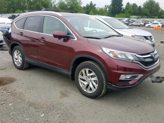 5J6RM4H72FL011622 - 2015 HONDA CR-V EXL MAROON photo 1