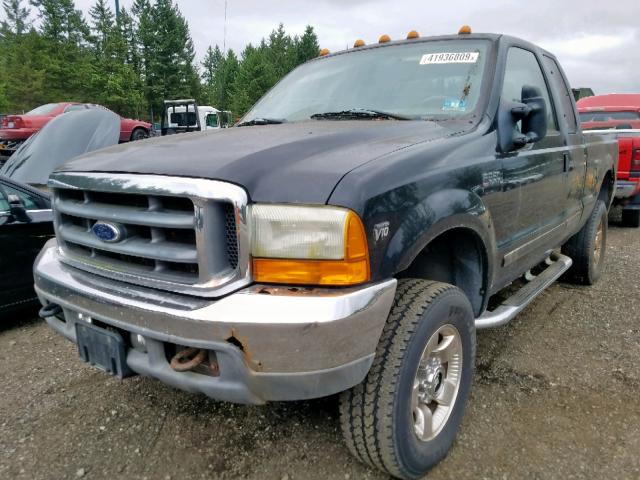 1FTSX31S11ED81819 - 2001 FORD F350 SRW S BLACK photo 2