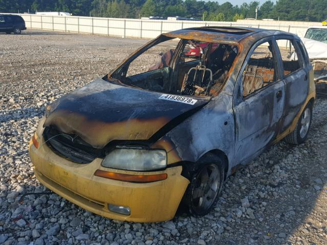 KL1TG66636B603357 - 2006 CHEVROLET AVEO LT YELLOW photo 2