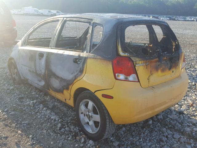 KL1TG66636B603357 - 2006 CHEVROLET AVEO LT YELLOW photo 3