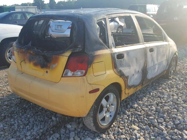 KL1TG66636B603357 - 2006 CHEVROLET AVEO LT YELLOW photo 4