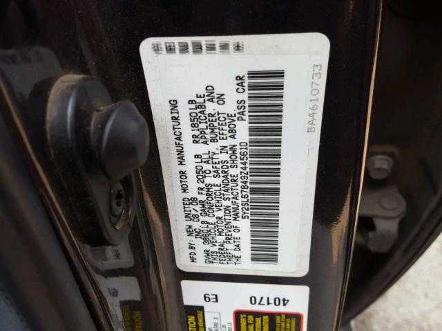 5Y2SL67849Z445610 - 2009 PONTIAC VIBE CHARCOAL photo 10