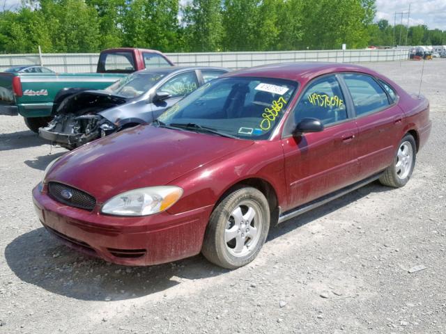 1FAFP53255A122716 - 2005 FORD TAURUS SE RED photo 2