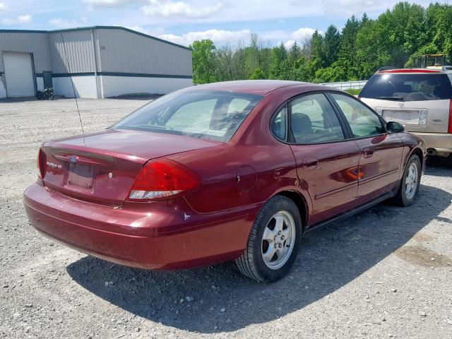 1FAFP53255A122716 - 2005 FORD TAURUS SE RED photo 4