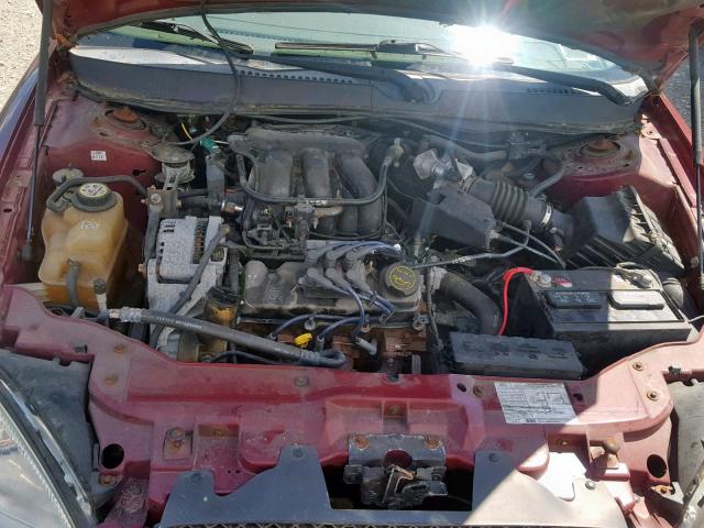 1FAFP53255A122716 - 2005 FORD TAURUS SE RED photo 7