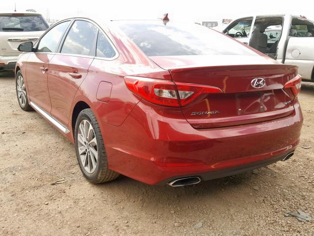 5NPE34AF3GH417312 - 2016 HYUNDAI SONATA SPO RED photo 3