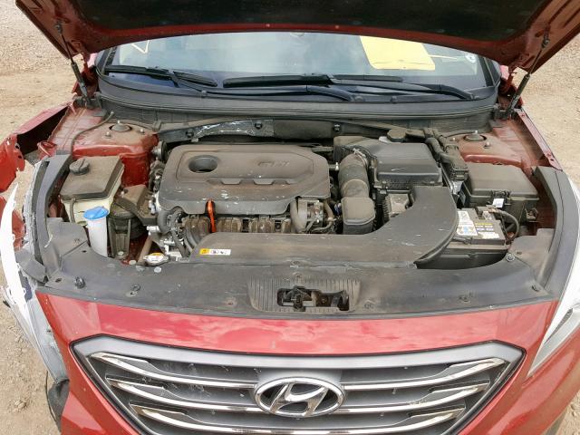 5NPE34AF3GH417312 - 2016 HYUNDAI SONATA SPO RED photo 7