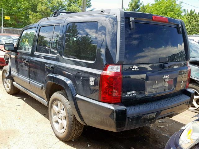 1J8HG48K97C663807 - 2007 JEEP COMMANDER BLACK photo 3