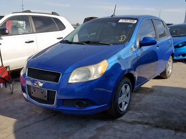 KL1TD66E79B306127 - 2009 CHEVROLET AVEO LS BLUE photo 2