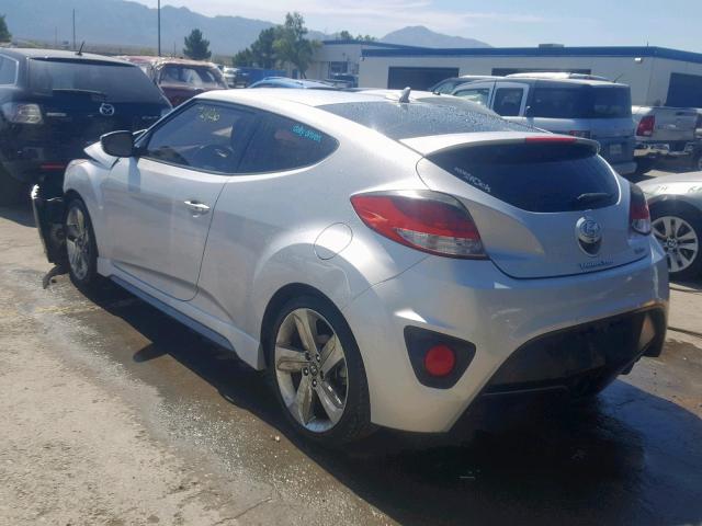 KMHTC6AE7FU244128 - 2015 HYUNDAI VELOSTER T SILVER photo 3