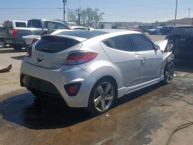 KMHTC6AE7FU244128 - 2015 HYUNDAI VELOSTER T SILVER photo 4