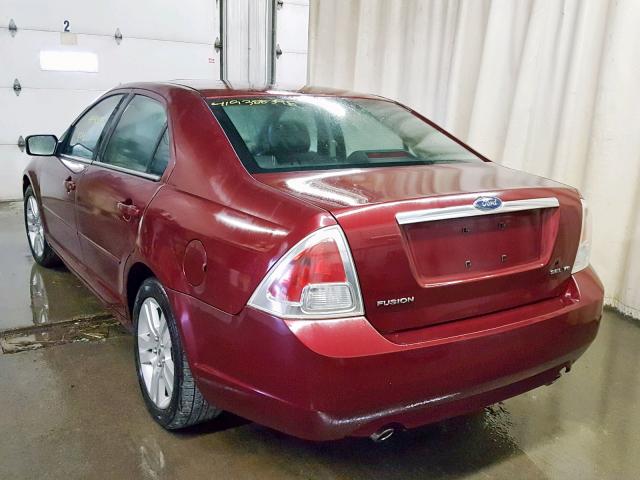 3FAFP08126R132596 - 2006 FORD FUSION SEL MAROON photo 3