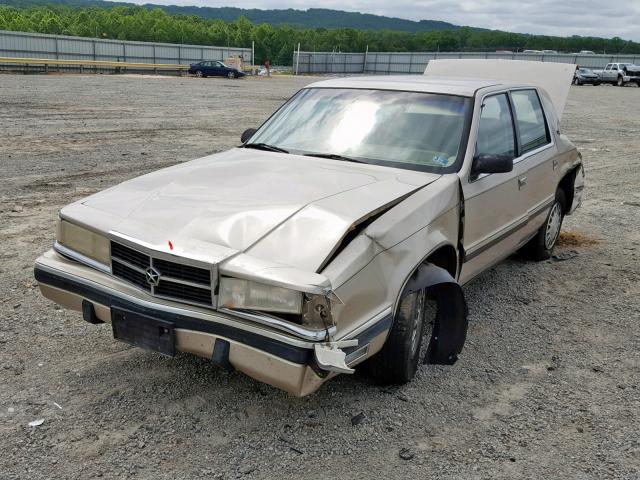 1B3BC5636KD452207 - 1989 DODGE DYNASTY LE GOLD photo 2