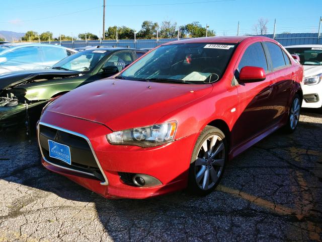 JA32U8FW1CU023399 - 2012 MITSUBISHI LANCER GT RED photo 2