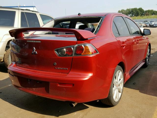 JA32U8FW1CU023399 - 2012 MITSUBISHI LANCER GT RED photo 4