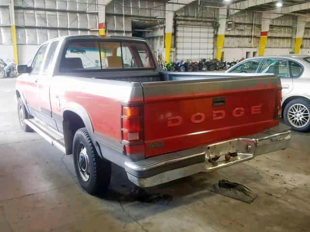 1B7GG23X1MS362380 - 1991 DODGE DAKOTA GRAY photo 3