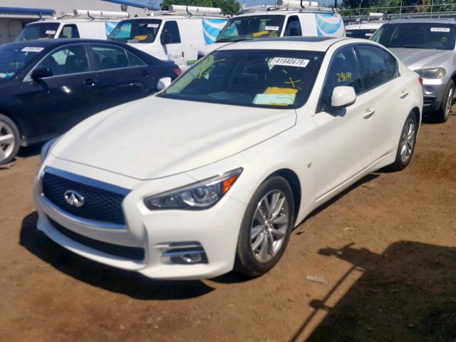 JN1BV7AP0FM337528 - 2015 INFINITI Q50 BASE WHITE photo 2