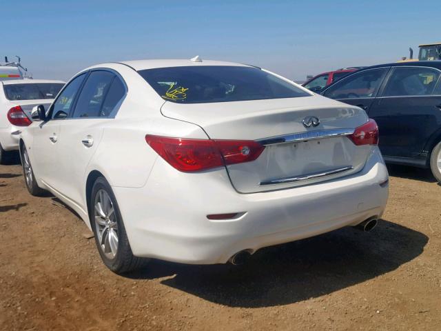 JN1BV7AP0FM337528 - 2015 INFINITI Q50 BASE WHITE photo 3