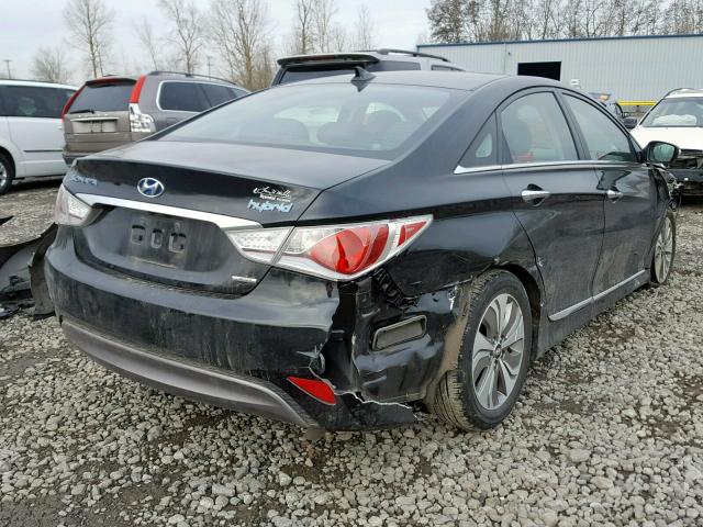 KMHEC4A41DA094214 - 2013 HYUNDAI SONATA HYB BLACK photo 4