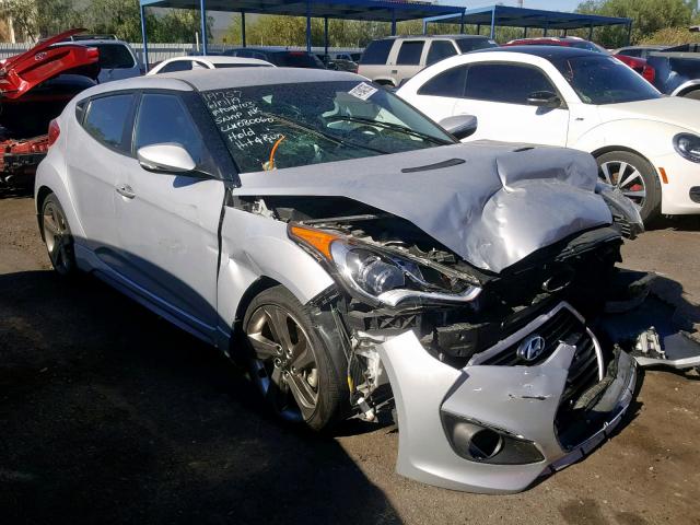 KMHTC6AE2EU207812 - 2014 HYUNDAI VELOSTER T SILVER photo 1