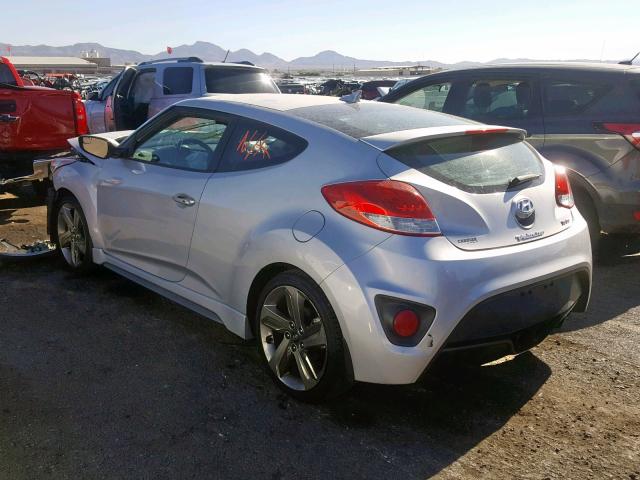 KMHTC6AE2EU207812 - 2014 HYUNDAI VELOSTER T SILVER photo 3