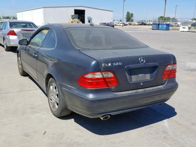 WDBLJ65GX2F197860 - 2002 MERCEDES-BENZ CLK 320 BLACK photo 3